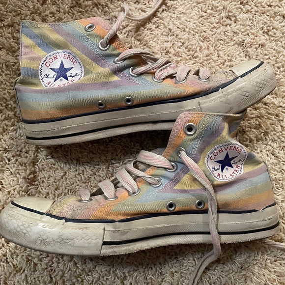 Y2K Vintage Rare Chuck Taylor Converse PRISM Pastel Rainbow - Picture 1 of 5